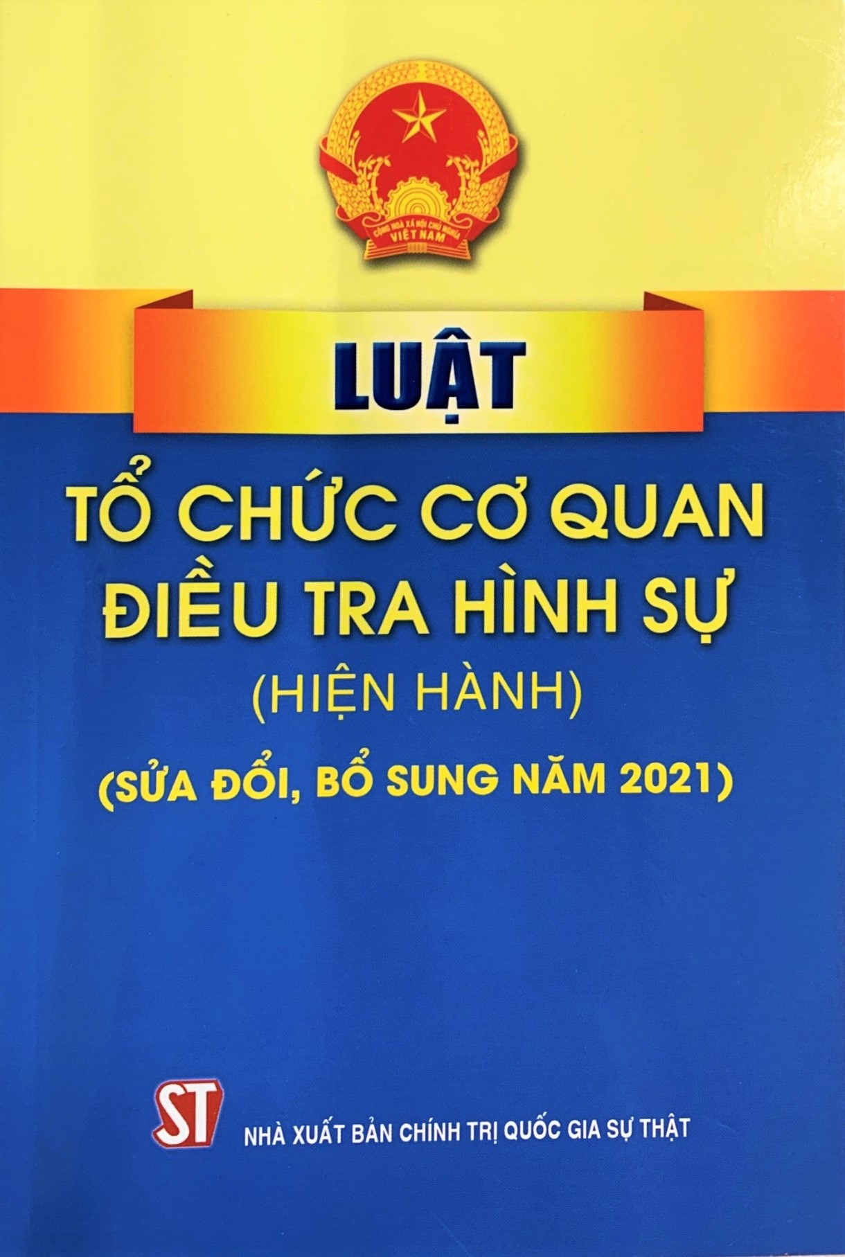 Sách Luật Tổ chức cơ quan điều tra hình sự