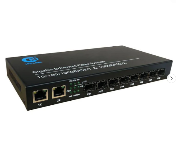Switch quang 8 cổng SFP + 2 cổng RJ45 Gigabit HO-LINK HL-8SFP-2E