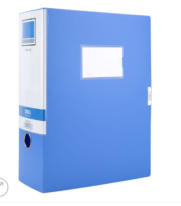 Cặp hộp nhựa cứng 20cm Deli