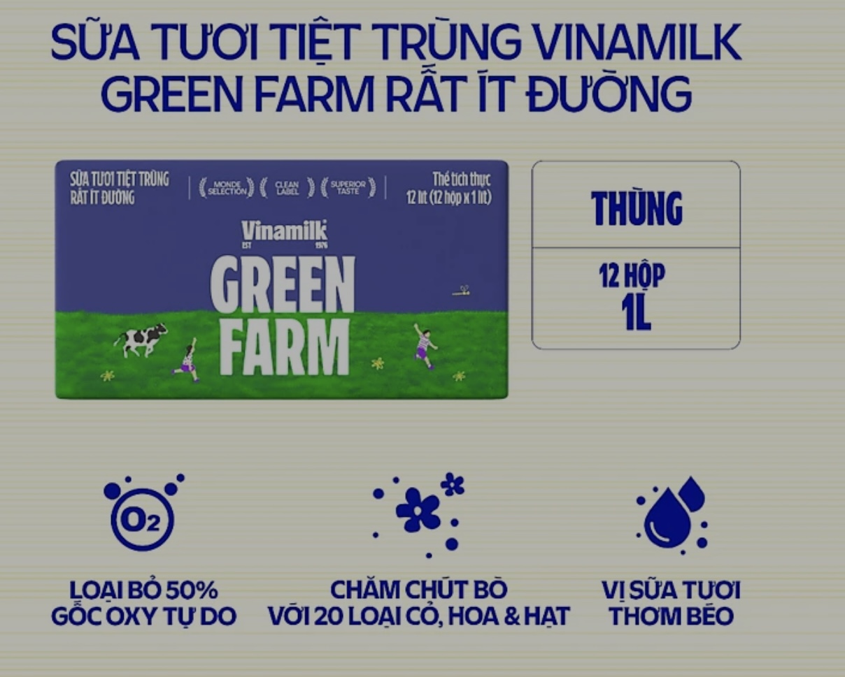 Sữa tươi Vinamilk Green Farm ( thùng )