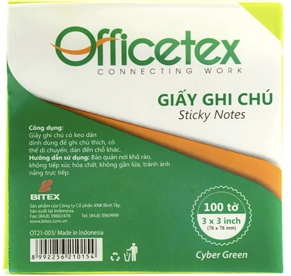 Giấy note 3*3 Officetex OT21-003( tập)