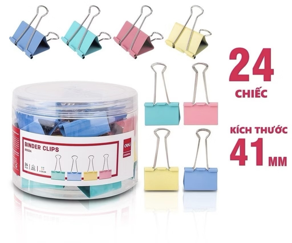 Kẹp sắt số 41 mm Deli 8552A( hộp)