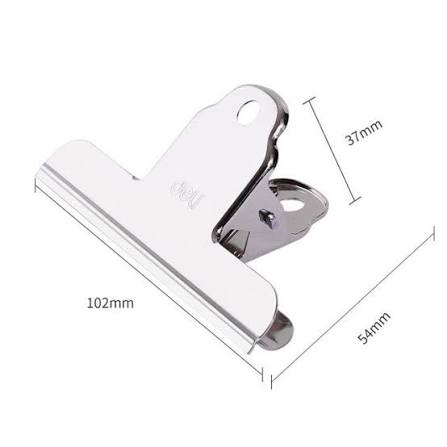 Kẹp inox 102mm Deli 9532 (vỉ 3 cái)