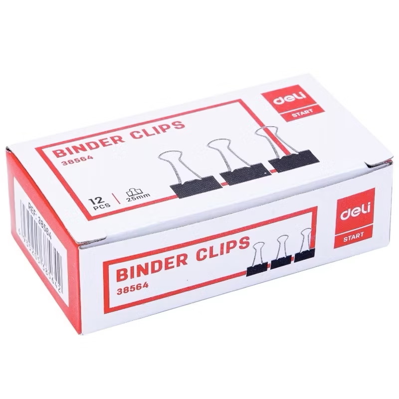Kẹp sắt đen 25mm Deli( hộp)