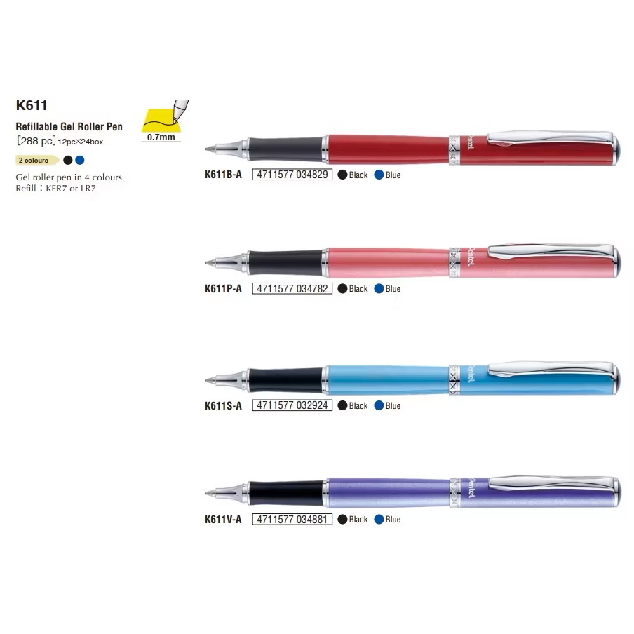 Bút ký Gel Pantel Sterling K611( cái)