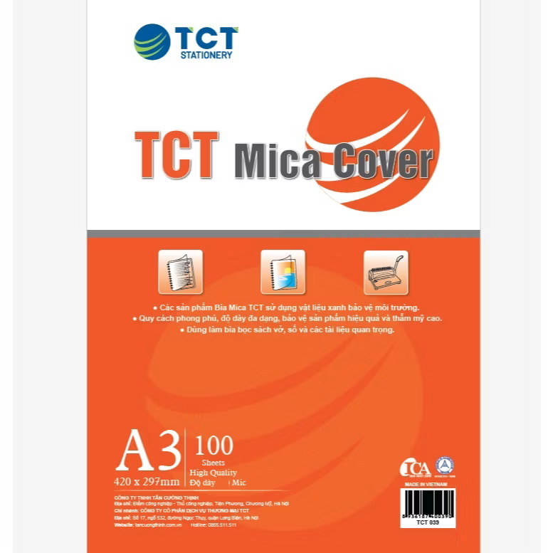 Bìa mica A3 TCT038( ram)