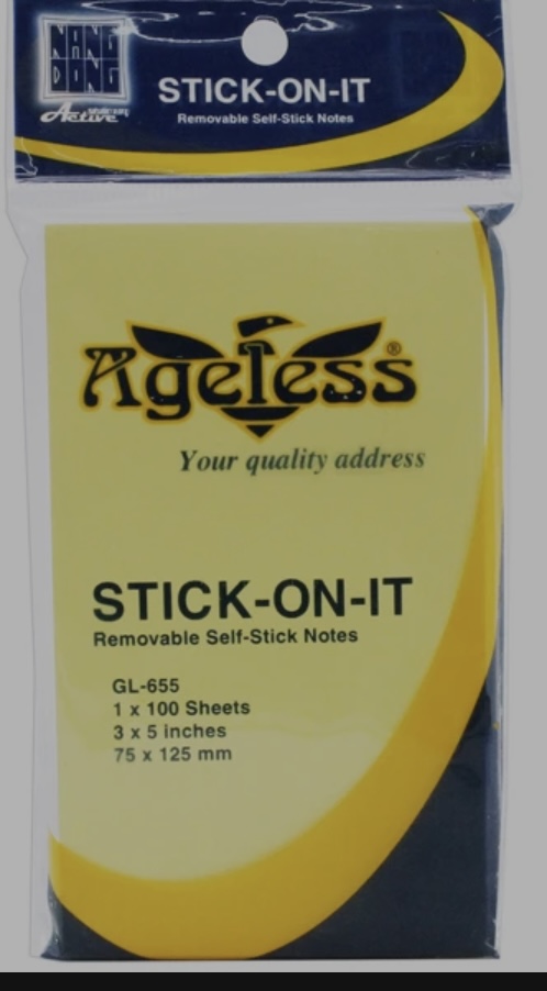 Giấy note vàng 3 x 5 Ageless GL-655( tập)