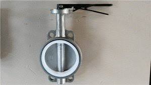 Van bướm thân SS304 lót PTFE nối bích(Cái)