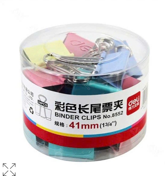Kẹp màu 41mm Deli 8552