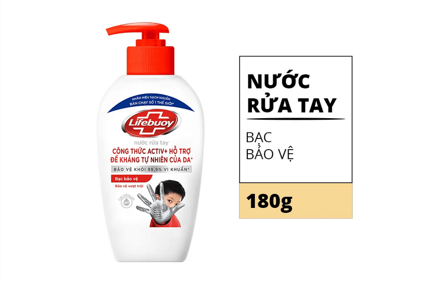 Nước rửa tay lifebuoy bạc bảo vệ