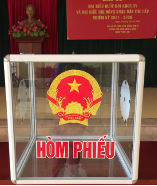 Hòm phiếu khung nhôm mặt kính loại 1