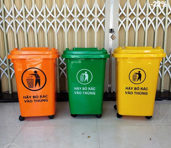 Thùng rác nhựa đạp chân 60L
