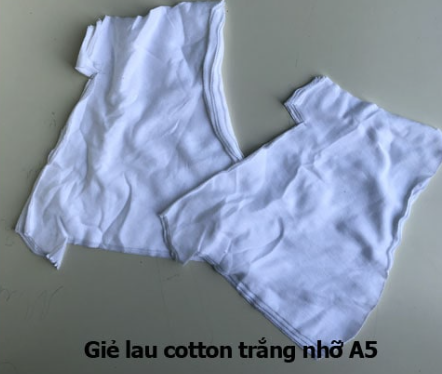 Giẻ trắng nhỏ coton 100%