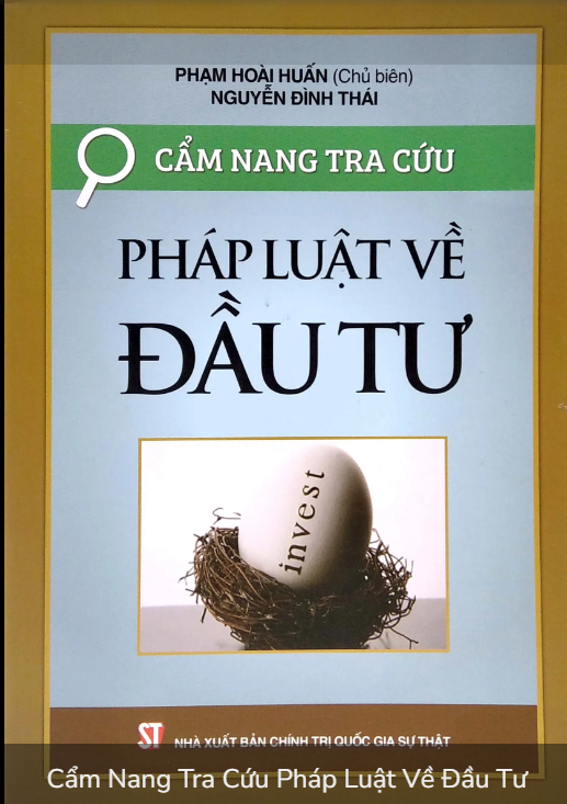 Sách Cẩm nang tra cứu pháp luật về đầu tư