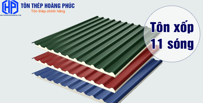 Tôn lạnh Olympic sóng vuông dày 0,5 mm (11S x 1,06 m)