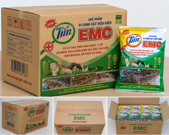 Chế phẩm xử lí rác thải EMC 60 gói/ thùng