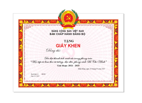 Phôi giấy khen