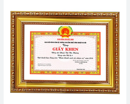 Khung giấy khen